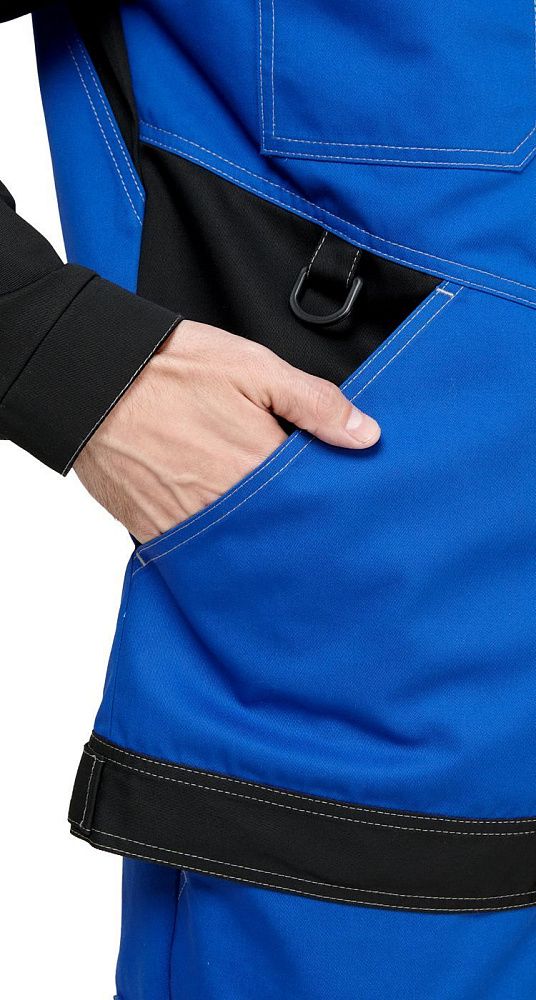 Костюм мужской рабочий летний Гудзон NEW с пк василек-черный