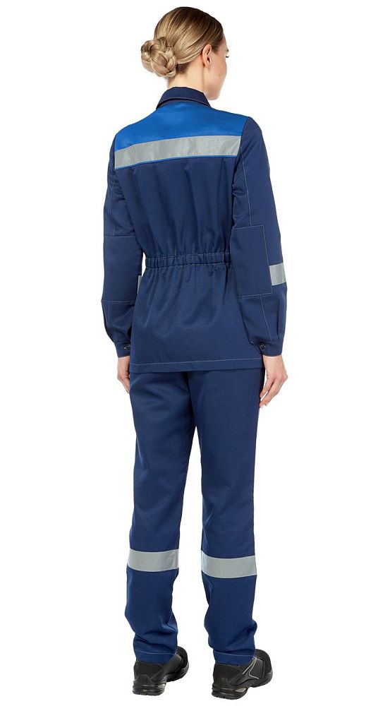 Костюм женский рабочий летний Тимбер синий-василек с ПК